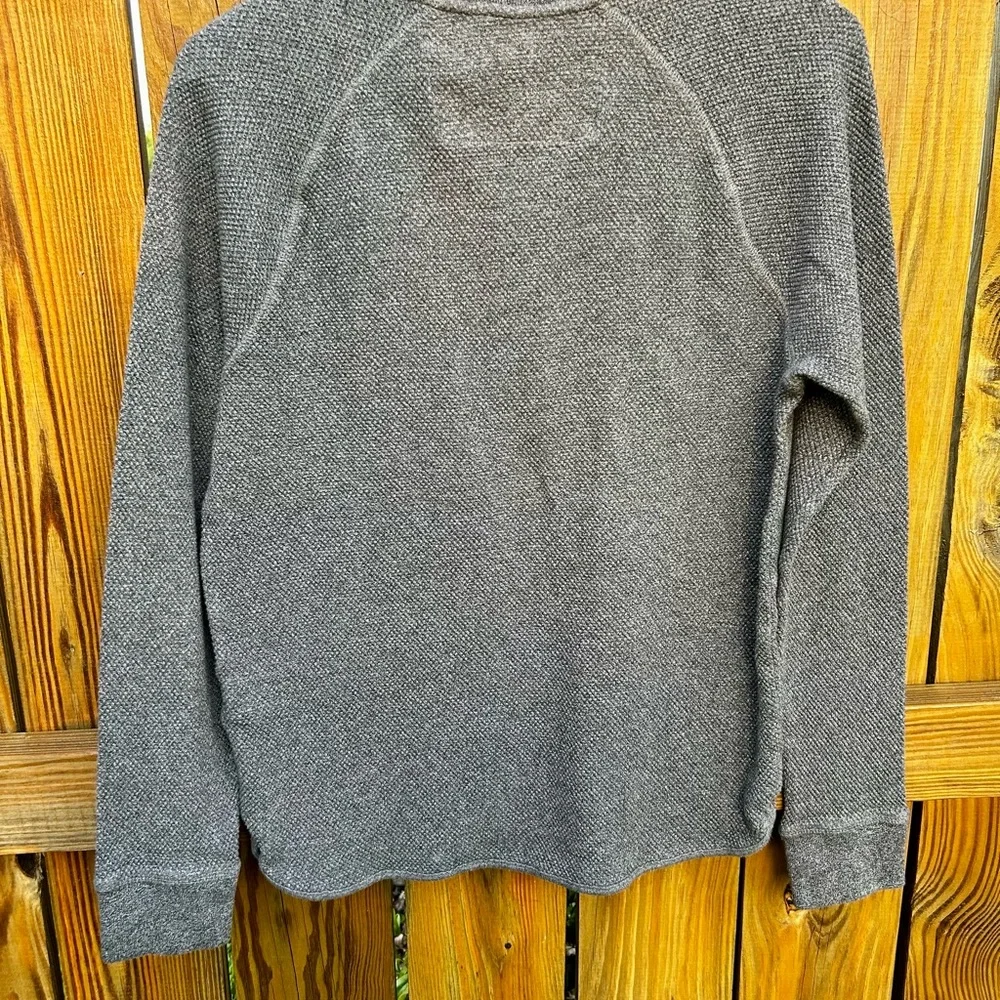 Banana Republic Sweater Henley Crewneck Waffle Knit Soft Knit 100% Cotton